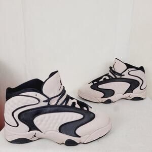 Air Jordan OG Barely Rose and black women's size 9 sneakers